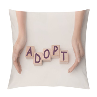 Personality  Cubes With Word ADOPT  Pillow Covers
