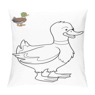 Personality  Coloring Book, Duck Pillow Covers