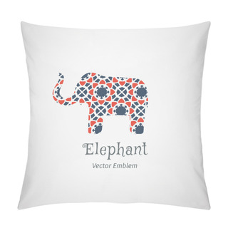 Personality  Vector Ornamental Elephant Logo Pillow Covers