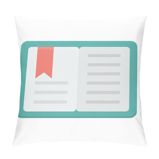 Personality  Book Mark Vector Icon Pillow Covers