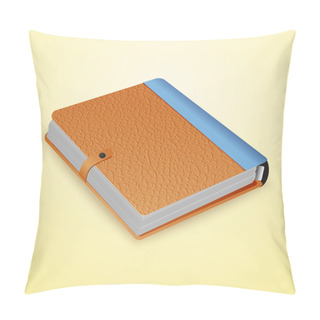 Personality  Closed Dairy Book. Vector. Pillow Covers