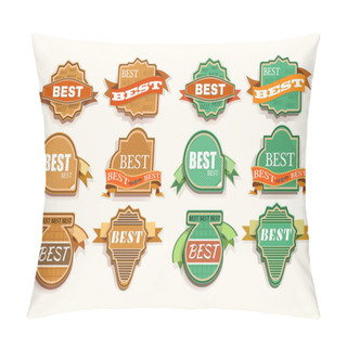 Personality  Vintage Labels Set Of Trendy Designs. Vector Illustration Pillow Covers