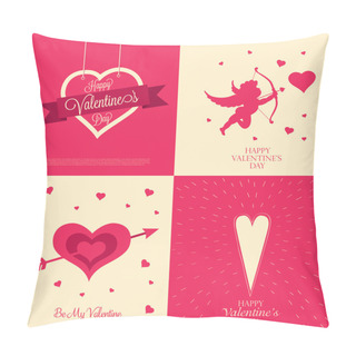 Personality  Valentine's Greeting Cards Set. Pillow Covers