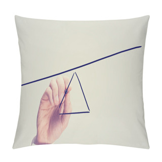Personality  Seesaw Showing An Imbalance Pillow Covers