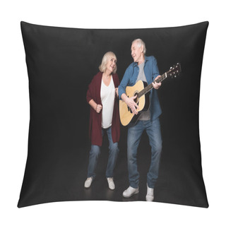 Personality  Senior Couple With Guitar Pillow Covers
