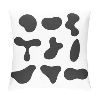 Personality  Set Of Liquid Shapes. Abstract Watery Forms Template Pillow Covers