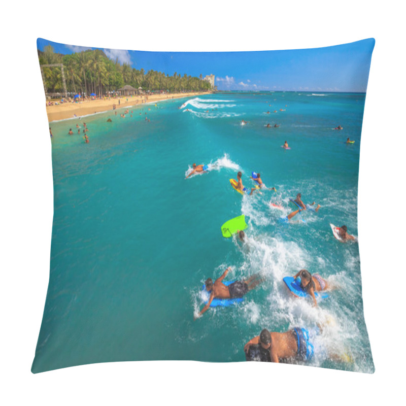 Personality  Bodyboarding Waikiki Beach pillow covers