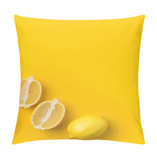 Personality  Two Halves Of Lemon And Single Lemon Pillow Covers