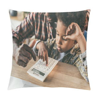 Personality  Father And Son With Calculator Pillow Covers