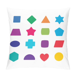 Personality  Learning Toys Color Shapes Set For Kids Education. Pillow Covers