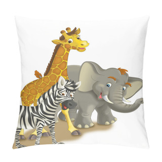 Personality  Cartoon Safari - Illustration For The Children Pillow Covers