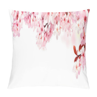 Personality  Dreamy Cherry Blossoms Isolated On White Pillow Covers