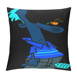 Personality  Cartoon Fly On Man's Nose Pillow Covers