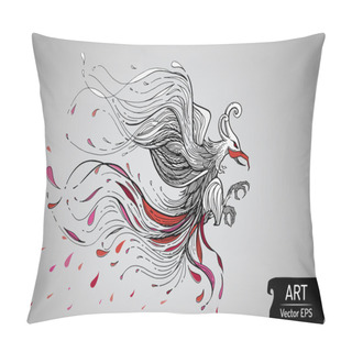 Personality  The Visual Line Art Of Fantasy Bird Pillow Covers