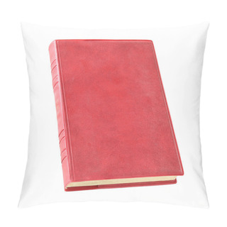 Personality  Old Red Book Isolated Over White With Clipping Path Pillow Covers