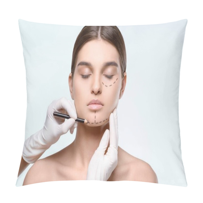 Personality  Woman With Correction Lines Pillow Covers