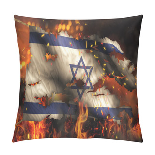 Personality  Israel Burning Fire Flag War Conflict Night 3D Pillow Covers