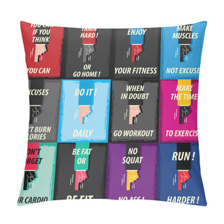 Personality  Words EXERCISE Pillow Covers