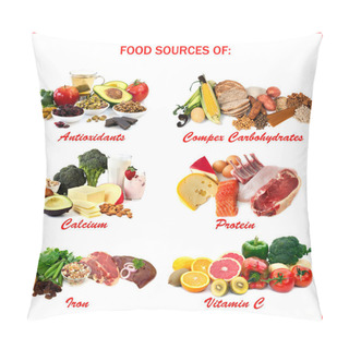 Personality  Food Sources Of Nutrients Pillow Covers