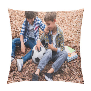Personality  Schoolboys With Soccer Ball Pillow Covers