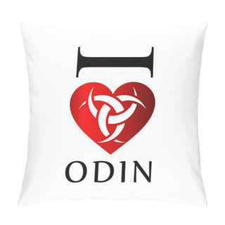 Personality  I Love Odin- The Graphic Is A Symbol Of The Horns Of Odin, A Satanist Symbol  Pillow Covers