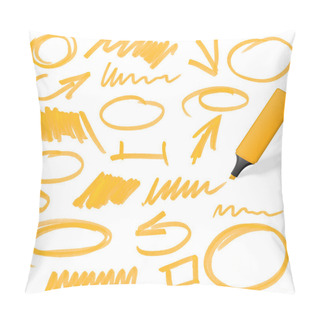 Personality  Colored Highlighter With Markings Pillow Covers