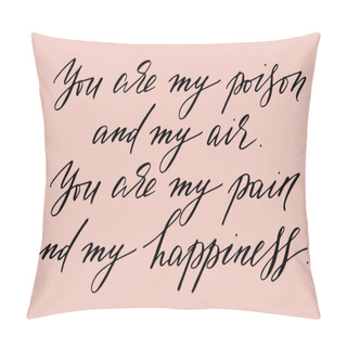 Personality  Inspirational Phrase Handwritten Text Vector Pillow Covers