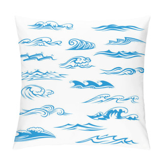 Personality  Ocean Or Sea Waves, Surf And Splashes Set Pillow Covers