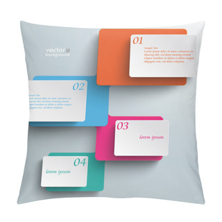 Personality  Connected Rectangles Four Steps Infographic Pillow Covers