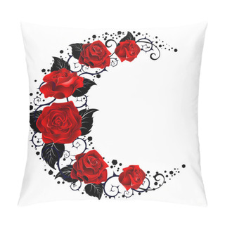 Personality  The Moon Of Red Roses Pillow Covers