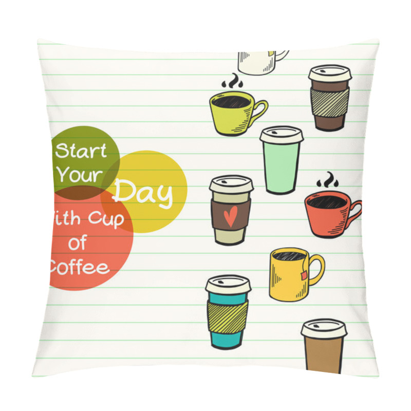 Personality  Seamless pattern  with tea and coffee cups pillow covers