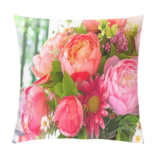 Personality  Flowers Bouquet Arrange For Decoration In Home Pillow Covers