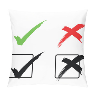 Personality  Tick And Cross Pillow Covers