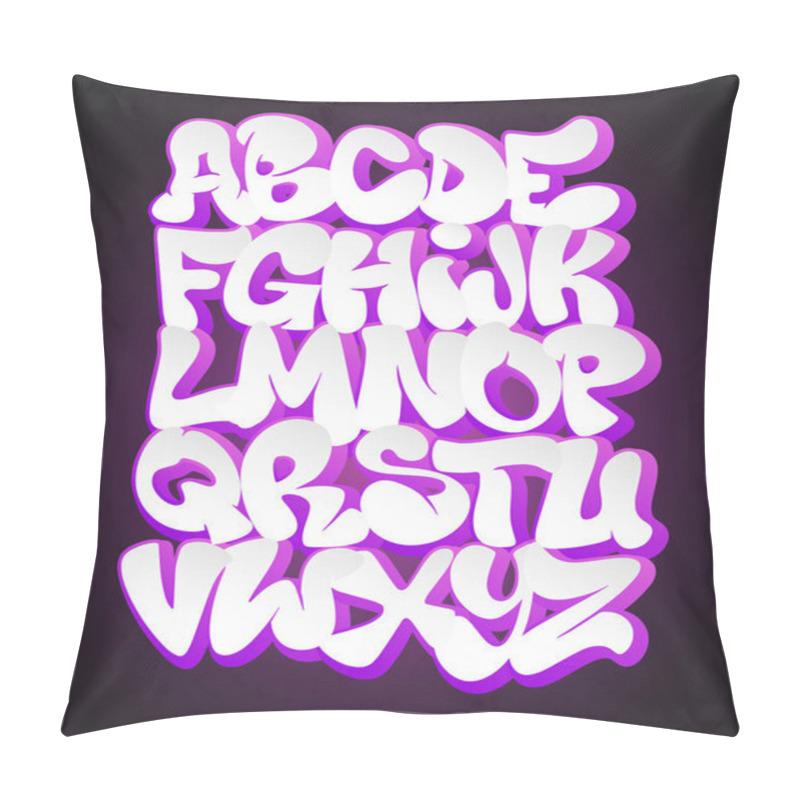 Personality  Vector of stylized graffiti font and alphabet pillow covers