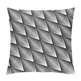 Personality  Seamles Gradient Rhombus Grid Pattern. Abstract Geometric Background Design Pillow Covers