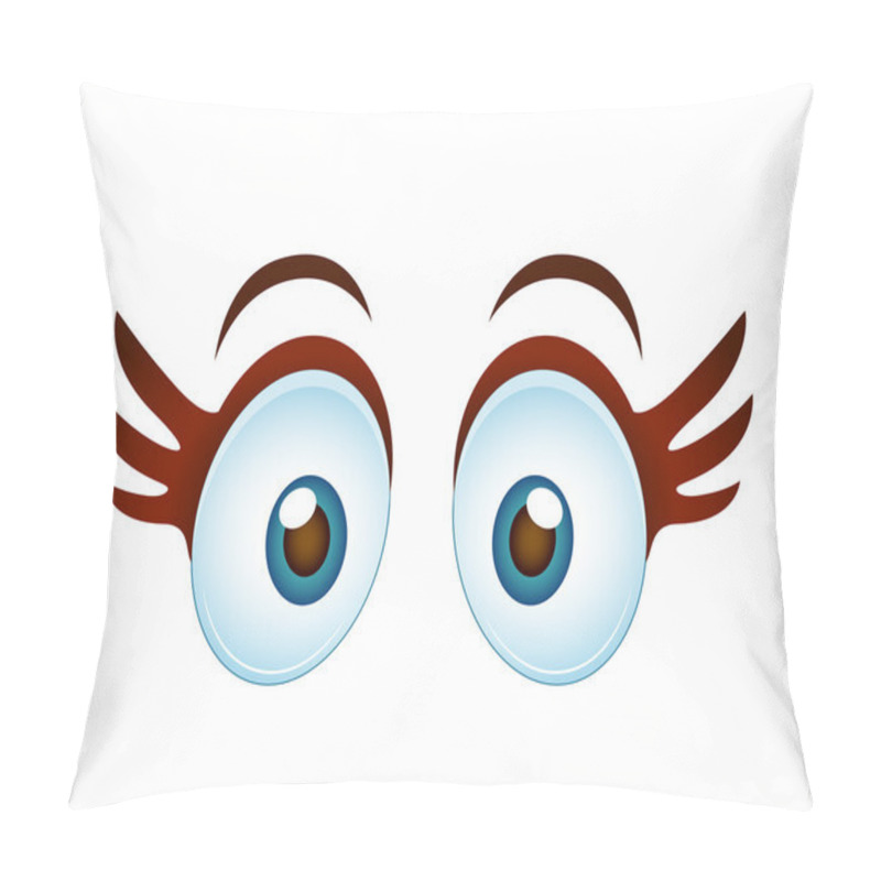 Personality  Surprised Cartoon Girl Eye pillow covers