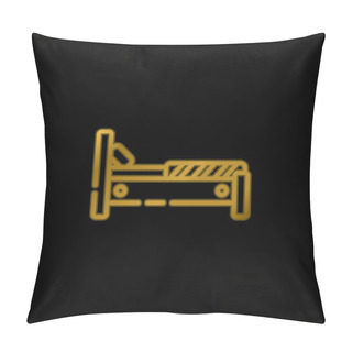 Personality  Bed Gold Plated Metalic Icon Or Logo Vector Pillow Covers