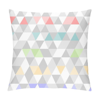 Personality  Colorful Tile Background Vector Illustration. Grey, Yellow, Pink And Violet Pastel Triangle Geometric Flat Surface Wallpaper Pillow Covers