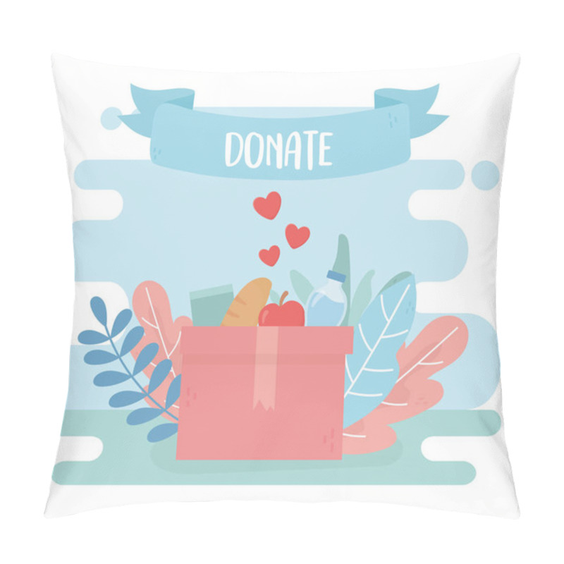 Personality  Volunteering, Help Charity Donate Food Water In Box Pillow Covers