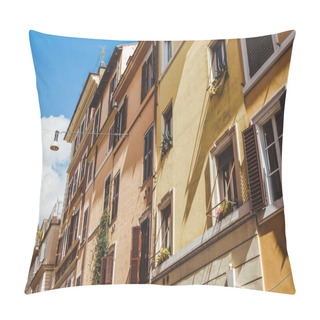 Personality  Beautiful Old Buildings On Street Of Rome, Italy Pillow Covers