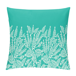 Personality  Emerald Green Plants Horizontal Seamless Pattern Background Pillow Covers