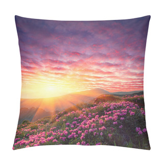 Personality  Spring Landscape With The Cloudy Sky And Flower Pillow Covers