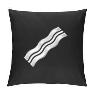 Personality  Bacon Silver Plated Metallic Icon Pillow Covers