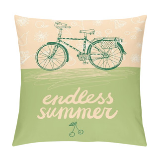 Personality  Summer City Bicycle Pillow Covers