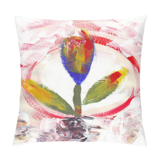 Personality  Flower Painting Art Illustration Pillow Covers