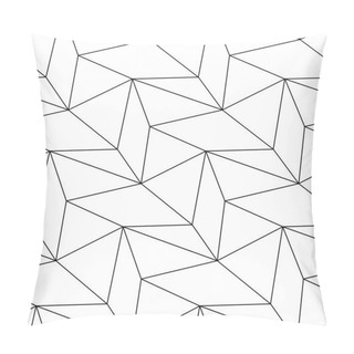 Personality  White And Black Monochrome Geometric Ornament. Seamless Pattern Pillow Covers