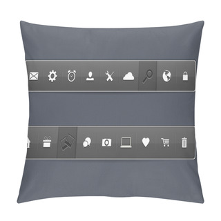 Personality  Office Icon Set Vector Illustration  Pillow Covers