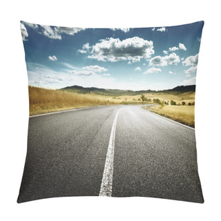 Personality  Asphalt Road In Tuscany, Italy Pillow Covers