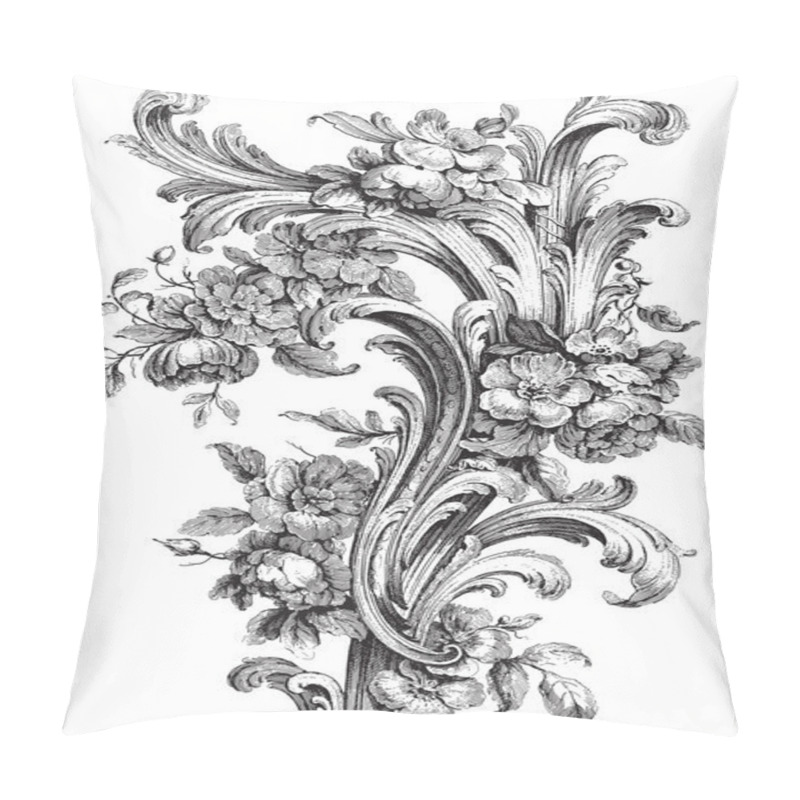 Personality  Antique floral scroll pillow covers