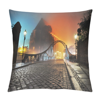 Personality  Beautiful View Of The Old Town Bridge At Night Pillow Covers